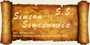 Simeon Simeunović vizit kartica